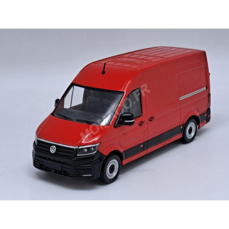 VOLKSWAGEN CRAFTER L2H2 RED WITH FIREFIGHTER DECAL SHEET Die-cast 