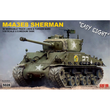 SHERMAN M4A3E8 WITH WORKABLE TRACK LINKS 